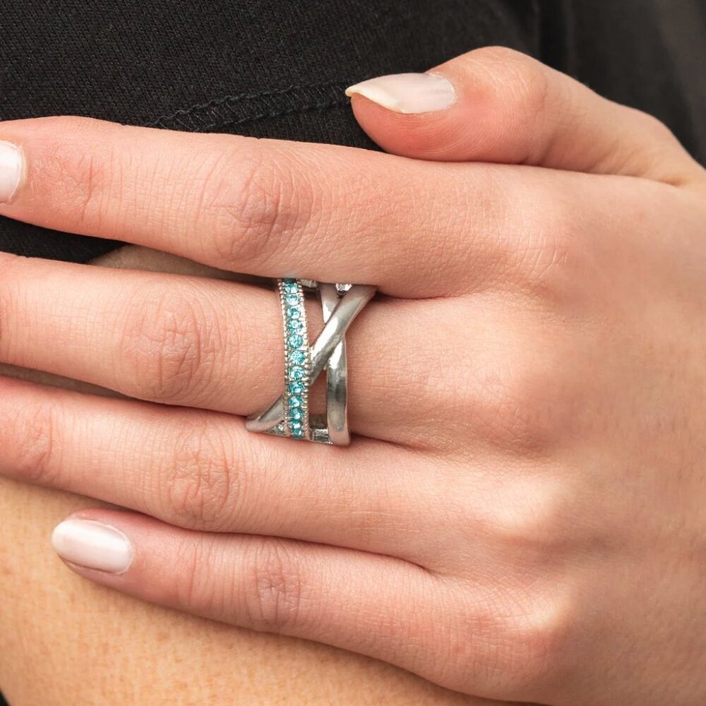 Paparazzi Jewelry Accessories - Forever Flawless - Blue Ring - Vintage